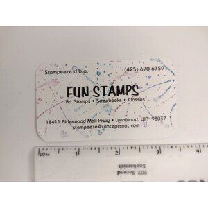 Fun Stamps Business Card Art Stamps Scrapbooks Classes Lynnwood WA Alderwood